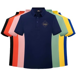 Maillot de golf personnalisé pour homme à manches courtes, en tissu tricoté soie/coton avec motif imprimé, pour votre propre marque - Product Image 4