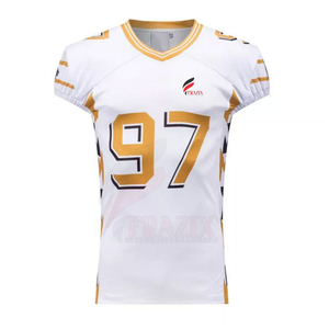Camiseta de Fútbol Americano de Alta Calidad con Estampado por Transferencia de Calor, Logotipo Personalizado, 100% Poliéster, Tejido de Malla Transpirable, Unisex para Adultos - Product Image 6