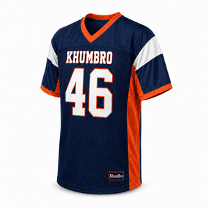 Maillot de football américain rétro en gros, personnalisé, vintage, en mesh, sans manches, col en V, anti-humidité, unisexe, nom et numéro 46 - Product Image 1