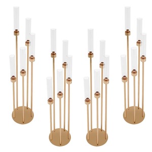 Elegant Gold Finish 5 Arms Metal Candelabra <b>Candle</b> Stand Holder for Wedding Table Centerpieces Luxury Home Decor At <b>Cheap</b> Price - Product Image 2