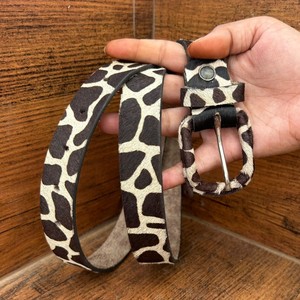 Cinturón de Piel Hecha a Mano con Estampado de Animales para Mujer, Cinturón Occidental Hecho a Mano de Cuero Auténtico 100%, Estilo Bohemio, Hebilla de Cinturón para Jeans - Product Image 2