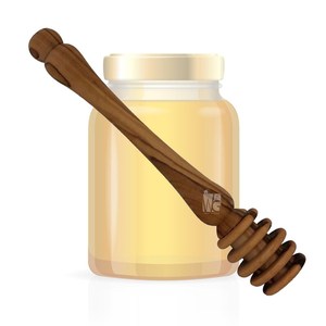 Cuchara de Madera Natural de Alta Calidad para Miel, con Mango Largo Chapado en Oro Rosa, Capacidad de 10 ml, Ecológica, para Servir en el Hogar - Product Image 1