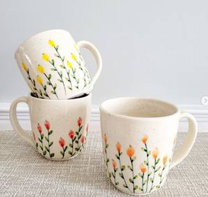 Taza de Café de Cerámica con Diseño Floral de Lavanda, Pintada a Mano, Acabado Brillante, Asa Resistente, Perfecta para Té, Café, Regalo para el Hogar - Product Image 6