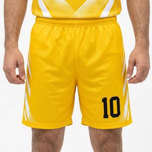 Conjunto de Camiseta de Fútbol Amarilla Personalizada, Unisex, Manga Corta, Cuello Redondo, Sublimada, Absorbe la Humedad, Ajuste Atlético, Nombre del Equipo 10 100% - Product Image 5