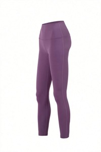 Leggings de Yoga Premium Color Morado, Sin Costuras, de Spandex/Poliéster, Transpirables, Ecológicos, Largos, Elásticos, para Fitness y Deportes, OEM - Product Image 2