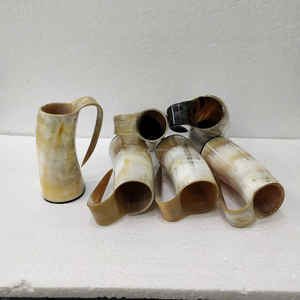 แก้วน้ำสไตล์ไวกิ้งพรีเมียม ทำจากเขาควายสีขาวขัดเงาจากแอฟริกาใต้ ราคาถูก - Product Image 4