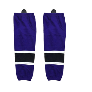 Custom <b>Knee</b> <b>High</b> Hockey <b>Socks</b> White with Red Stripe Knitted Solid Color Regular Style Sports <b>Socks</b> - Product Image 3