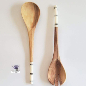 Juego de Cubiertos de Madera para Ensalada de Diseño Superior, Venta al por Mayor, Juego de 2 Piezas, Vajilla para Servir Ensaladas, Fabricante Indio - Product Image 3