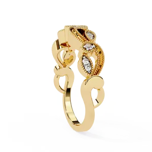 Bague unisexe en or massif 10K 14K 18K avec diamant de laboratoire serti en forme de corde infinie tressée, certifiée IGI, idée cadeau de bijoux fins - Product Image 4