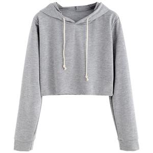 เสื้อครอปฮู้ดดี้แฟชั่นราคาประหยัดสำหรับผู้หญิง บริการ OEM/ODM ดีไซน์ใหม่ เสื้อครอปฮู้ดดี้ลำลองสำหรับผู้หญิง - Product Image 1