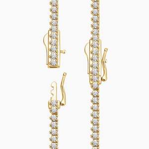 สร้อยคอเพชรเลี้ยงในห้องปฏิบัติการ ทองคำขาว 14K แบบสามขา ดีไซน์คลาสสิก สง่างาม เหมาะเป็นของขวัญสำหรับผู้หญิงในโอกาสแต่งงาน - Product Image 5