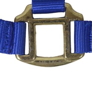 Cabestro de Seguridad para Caballo Azul Rey, de Nailon con Corona de Cuero Genuino, Ajustable y Duradero - Product Image 4