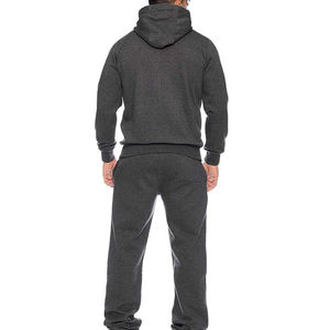 Ensemble de survêtement respirant en molleton de coton pour homme avec fermeture éclair, coupe moderne et ajustée, personnalisable - Product Image 5