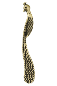 Decorative Metal Peacock <b>Door</b> Pull <b>Handle</b> Long Peacock Design Metal <b>Door</b> <b>Handle</b> <b>Vintage</b> Style Hardware for Wooden Entry <b>Door</b> - Product Image 2