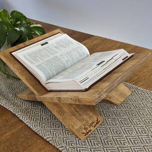 Support de livre en bois pour la lecture et l'étude, support de livre réglable fait à la main pour livres, livres de cuisine, tablettes et documents - Product Image 5