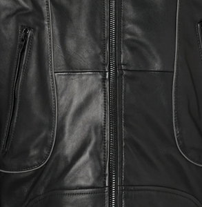 Solid Color Warm Plus <b>Velvet</b> Biker Style <b>Men</b> Leather <b>Jacket</b> Hooded Customized Motorbike Leather <b>Jacket</b> Original Sheep Leather - Product Image 5