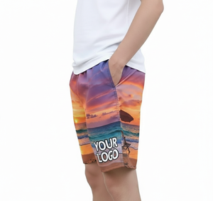 Shorts de Playa para Hombre y Mujer, con Logotipo Personalizado, Transpirables, de Secado Rápido, de Poliéster/Algodón, Sublimación Completa - Product Image 3