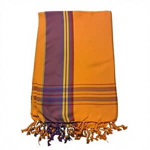 Serviette de plage Kikoy turque écologique en coton tissé rayé, séchage rapide, de luxe, jetable, toutes saisons - Product Image 1