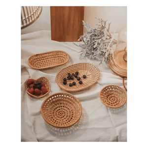 Bol en rotin artisanal durable du Vietnam, panier en osier naturel suspendu pour rangement cuisine et salle de bain, durable, écologique, pour aliments - Product Image 4