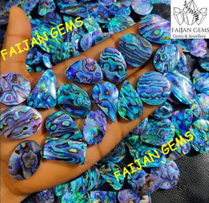 Venta al por mayor hermosa concha de abulón natural cabujón joyería curativa alucinante piedras preciosas sueltas hechas a mano - Product Image 1