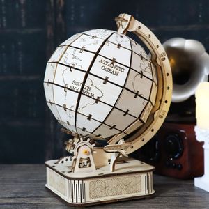 Puzzle 3D in Legno a Forma di Globo, Giocattolo Educativo per Bambini, Kit Fai-da-Te, Regalo di Natale Fatto a Mano in Compensato - Product Image 5