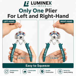 LUMINEX IMPEX LUB=113 <b>Long</b> <b>Nose</b> Stainless Steel Lightweight Smooth Work Jewelry Making Polishing Pliers for Bracelet Making DIY - Product Image 6
