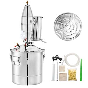 Distillatore di Alcol in Acciaio Inox 304 da 50L (13,2 Galloni) per Uso Domestico, Kit per la Produzione di Vino e Whisky con Termometro, Alambicco per Acqua e Alcol - Product Image 1