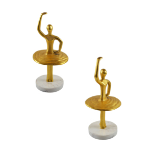 Nouvelle Arrivée 2026 : Sculpture Métallique Décorative de Table de Noël, Style Vintage, Finition Laiton Transparent, Écologique – Fabricant - Product Image 6