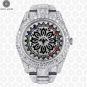 Charm_Jewells Luxury Stainless Steel <b>Watch</b> 40mm Round Case Analog Quartz Sapphire Crystal Dial Folding Clasp Unisex - Product Image 5