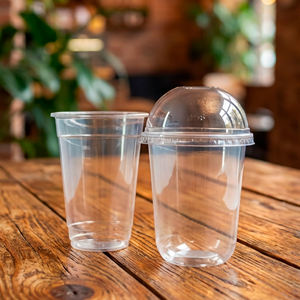 Meilleur prix de gros, gobelets à café jetables transparents en PP écologiques de 16, 20 et 24 oz, à paroi simple, pour boissons froides - Product Image 1