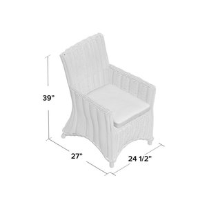 Chaise tissée de bras pour le salon - Product Image 5