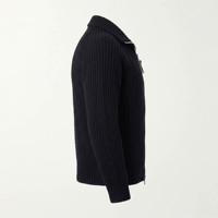 Cardigan en tricot pour homme avec logo personnalisé OEM, col roulé, fermeture éclair, style mode, couleur unie, idéal pour l'hiver