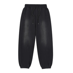 กางเกงวอร์มชายหญิง เอวยางยืด มีเชือกผูก ทรงหลวม ขาตรง สไตล์ลำลอง สตรีทแวร์ รับผลิตโลโก้ตามสั่ง - Product Image 1