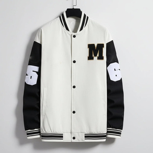 Chaqueta Varsity para Hombre, Transpirable, Sólida, Grosor Estándar, Ligera, Informal, con Logotipo Personalizado, Proveedor OEM, Venta al Por Mayor - Product Image 4