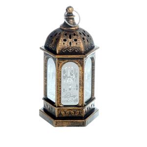 Lanterne marocaine artisanale en métal argenté, porte-bougie élégant pour la maison et les mariages, lampe suspendue de table en fer et verre, design de créateur - Product Image 3
