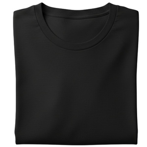 Camiseta Básica Negra de Algodón de Manga Corta para Hombre, Cuello Redondo, Ajuste Holgado, Estilo Urbano, Venta al por Mayor OEM - Product Image 4