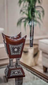 Luxury Wooden Mabkhara for Home Fragrance With <b>Silver</b> Inlay Floral Design Chinese Style Aromatic Use All-Season Incense <b>Burner</b> - Product Image 1