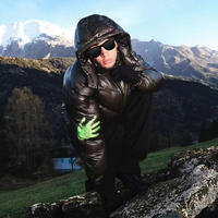 Veste matelassée vintage d'hiver respirante et imperméable à capuche coupe-vent à changement de couleur avec impression d'encre thermochromique personnalisée pour streetwear, taille plus