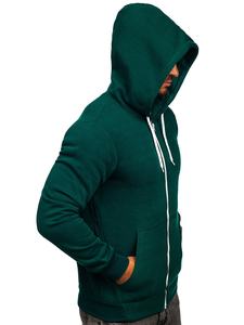 Sudaderas con capucha cálidas ligeras de invierno para hombre con cremallera frontal completa Color sólido Moda con cremallera frontal Liso teñido - Product Image 3