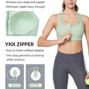 Sujetador deportivo para mujer, estilo deportivo, disponible en tallas grandes, con paneles de malla decorativos, alta elasticidad, fácil de usar, para yoga y deportes. - Product Image 4