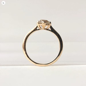 Anillo de Moissanita con Corte Portugués, Plata de Ley 925, Chapado en Oro Amarillo, Anillo de Compromiso para Mujer, Joyería de Boda Solitaria - Product Image 2