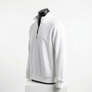 Sudadera con Cierre de Cremallera de Estilo Moderno para Hombre, Sudadera Lisa de Algodón, Ropa Personalizada, Sudadera con Cierre de Cremallera a la Moda - Product Image 4