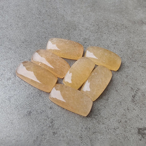 Cabochon de Calcite Naturelle, Coupe Rectangulaire Grande, Orange, Grade AAA, Calibré, Dos Plat, Pierre Précieuse Certifiée, Diverses Tailles - Product Image 4