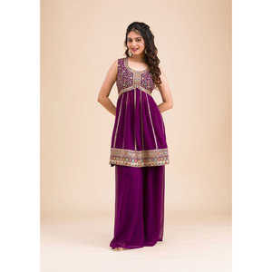 Women's Party Wear Embroidery Thread & Sequins Work <b>Suit</b> Set - Product Image 3