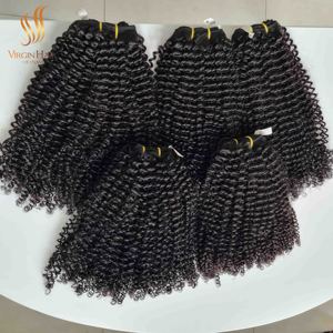 Wholesale Raw Vietnamese Hair Bundle Kinky Curly 100% Natural Hair Full Cuticle Aligned For Women - Product Image 4