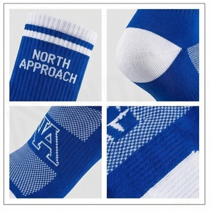 North Approach Crew <b>Socks</b> Blue <b>Breathable</b> Basketball <b>Socks</b> for Adults Spring Season - Product Image 4