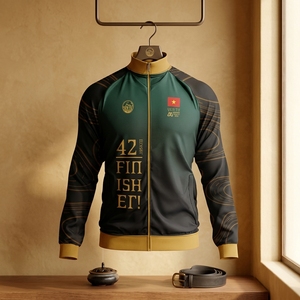 Custom Finisher <b>Jacket</b> Marathon <b>Running</b> Shirt Quick Dry Performance Wear Breathable <b>Lightweight</b> Sportswear Wholesale - Product Image 2