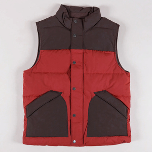 Custom Two Tone Puffer <b>Vest</b> Winter Warm Sleeveless Jacket Color Block Quilted Body Warmer Padded Gilet for Outdoor Casual Wear - Product Image 4