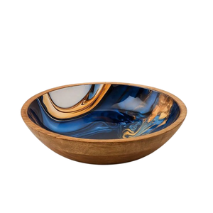 Tazón de Madera Natural Hecho a Mano – Tazón Redondo Rústico Premium para Servir, para Comedor, Cocina y Decoración del Hogar - Product Image 6