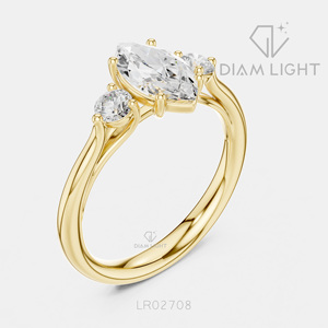 Bague de fiançailles en or blanc 14 carats avec diamant de laboratoire taille marquise 1,00 carat, certifiée IGI, bijoux fins pour femmes, idéale pour offrir - Product Image 6
